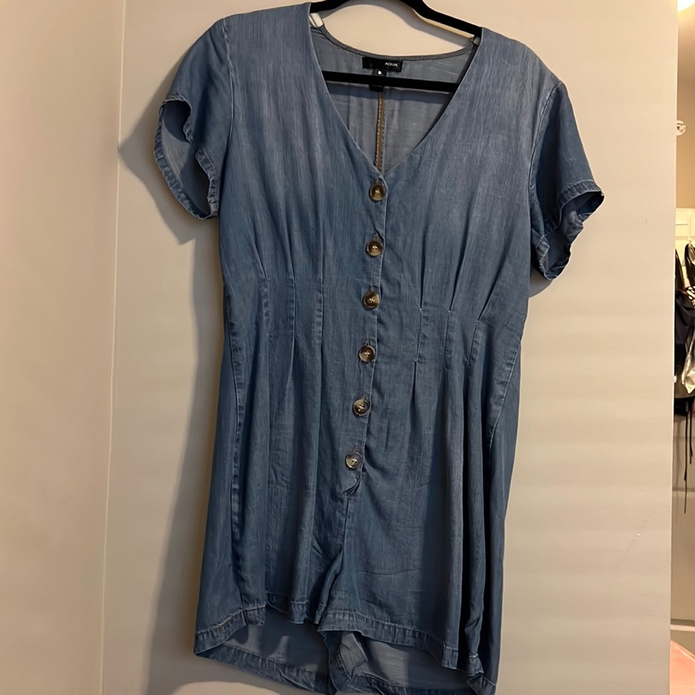AQUA size S Jean Romper